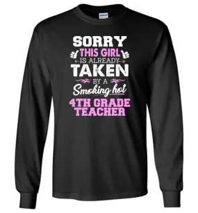 4th Grade Teacher Shirt Cool Gift for Girlfriend, Wife or Lover - Long Sleeve T-Shirt