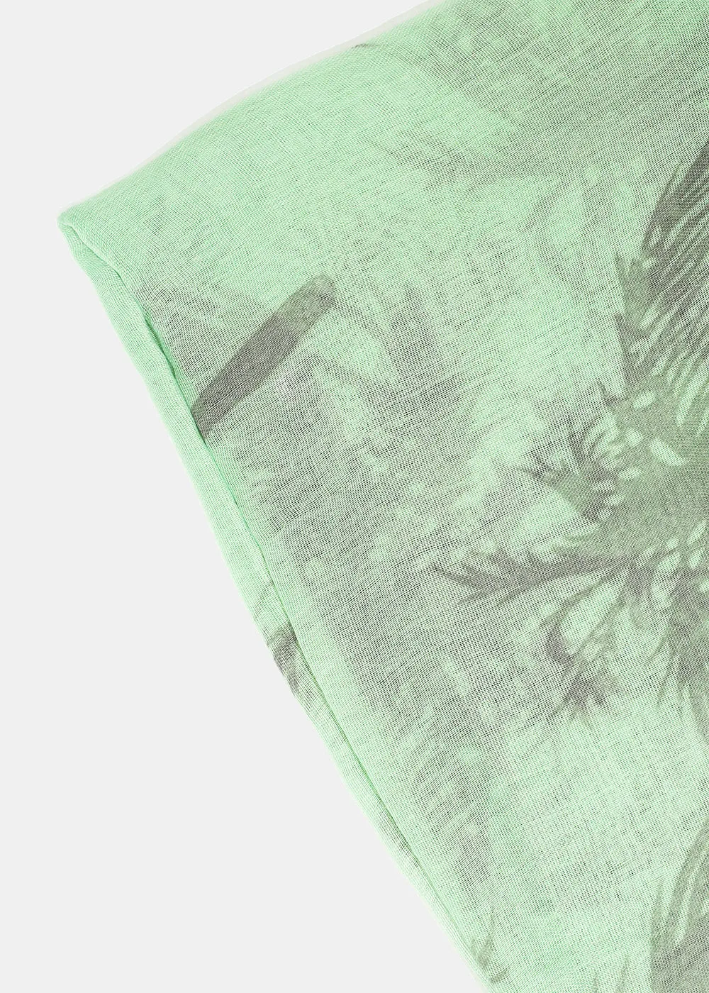 A  Mint Palm Tree Print Lightweight Scarf