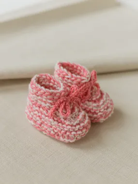 Baby booties / Melange bubblegum