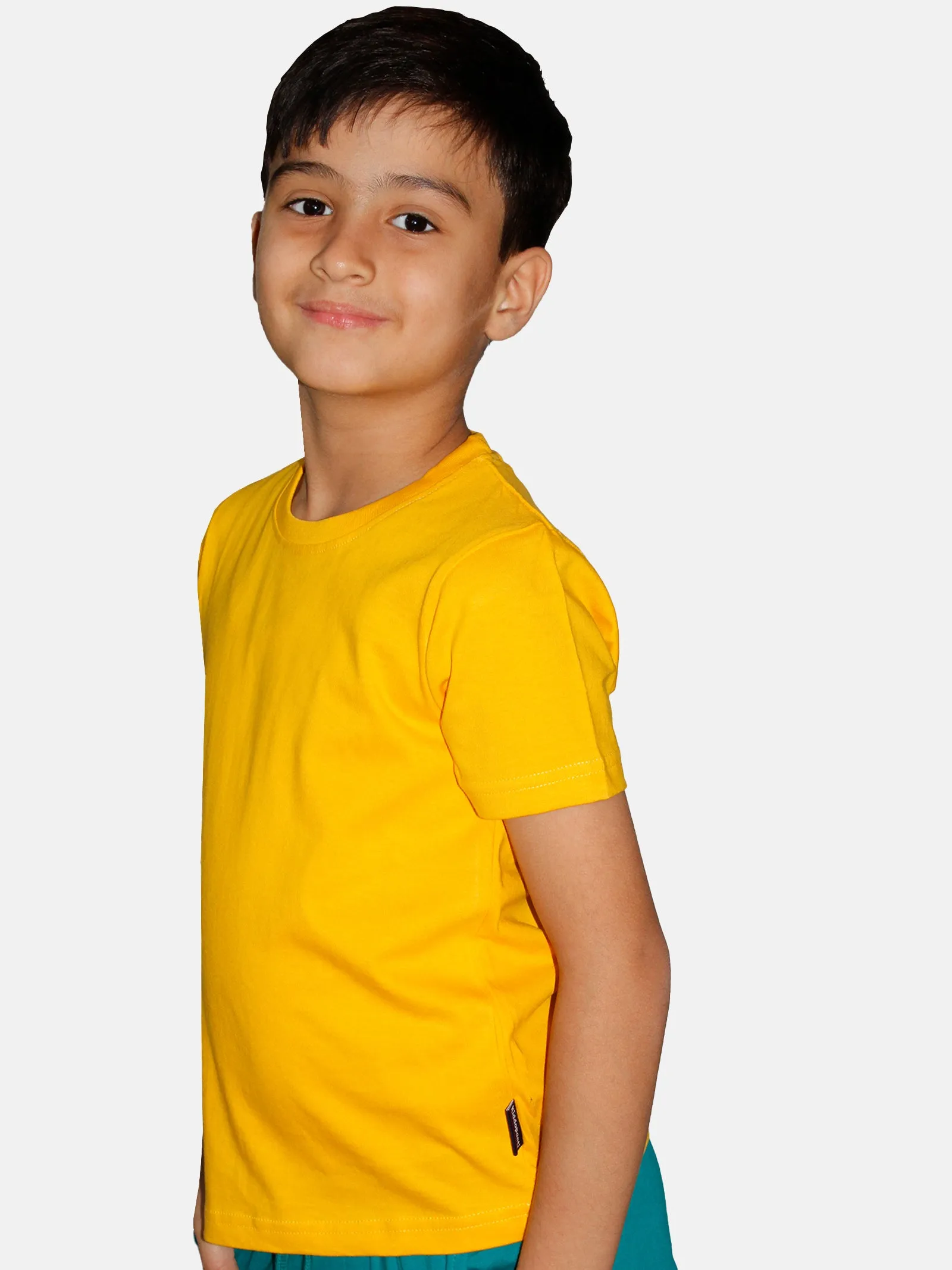 Boys Cotton Half Sleeve Round Neck Tee