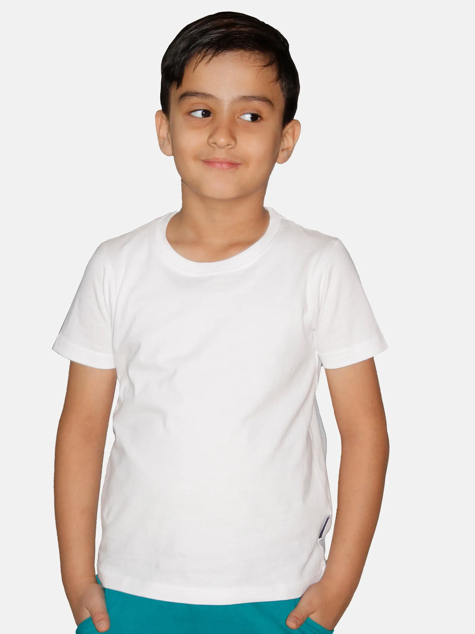 Boys Cotton Half Sleeve Round Neck Tee