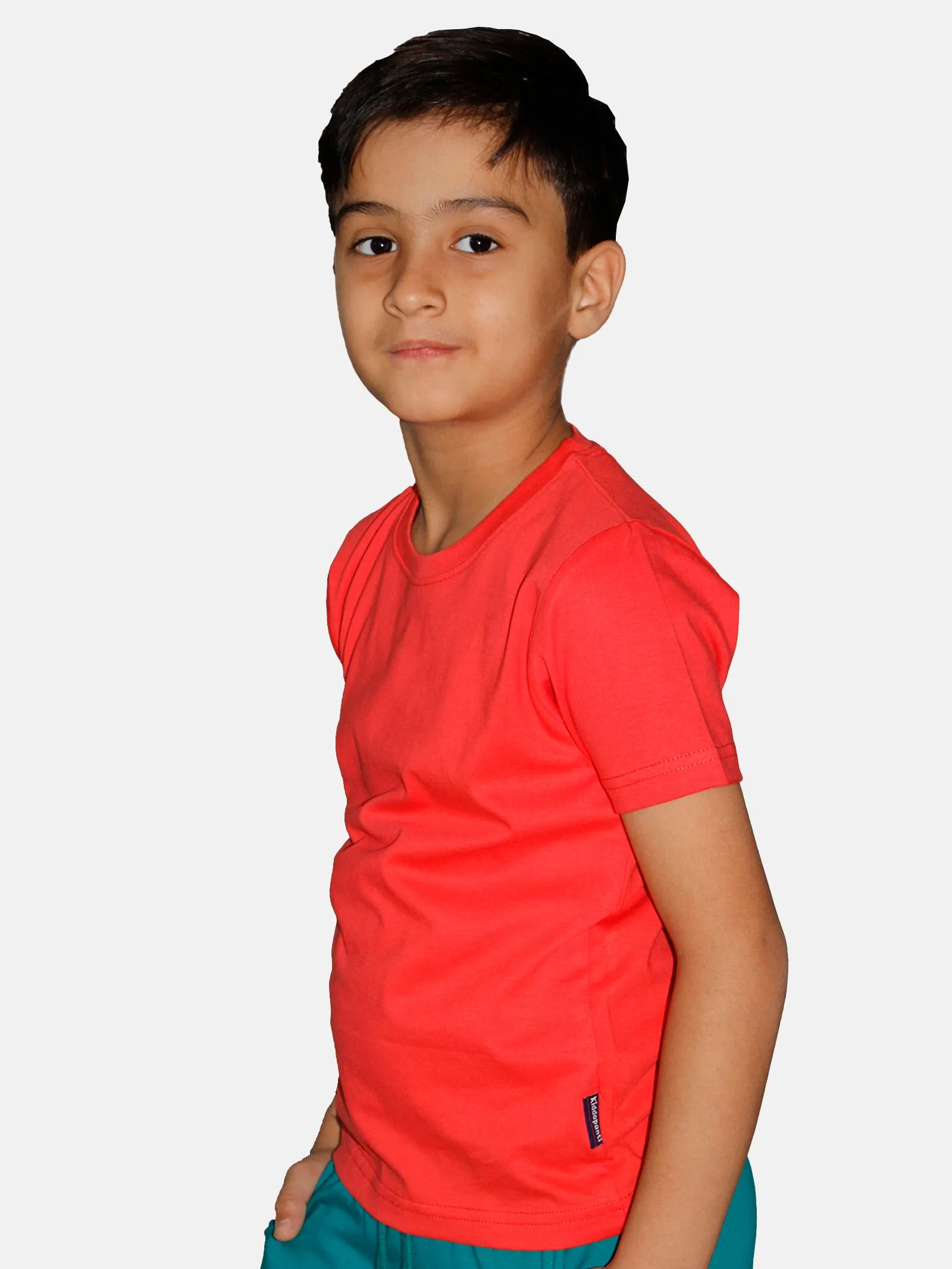 Boys Cotton Half Sleeve Round Neck Tee