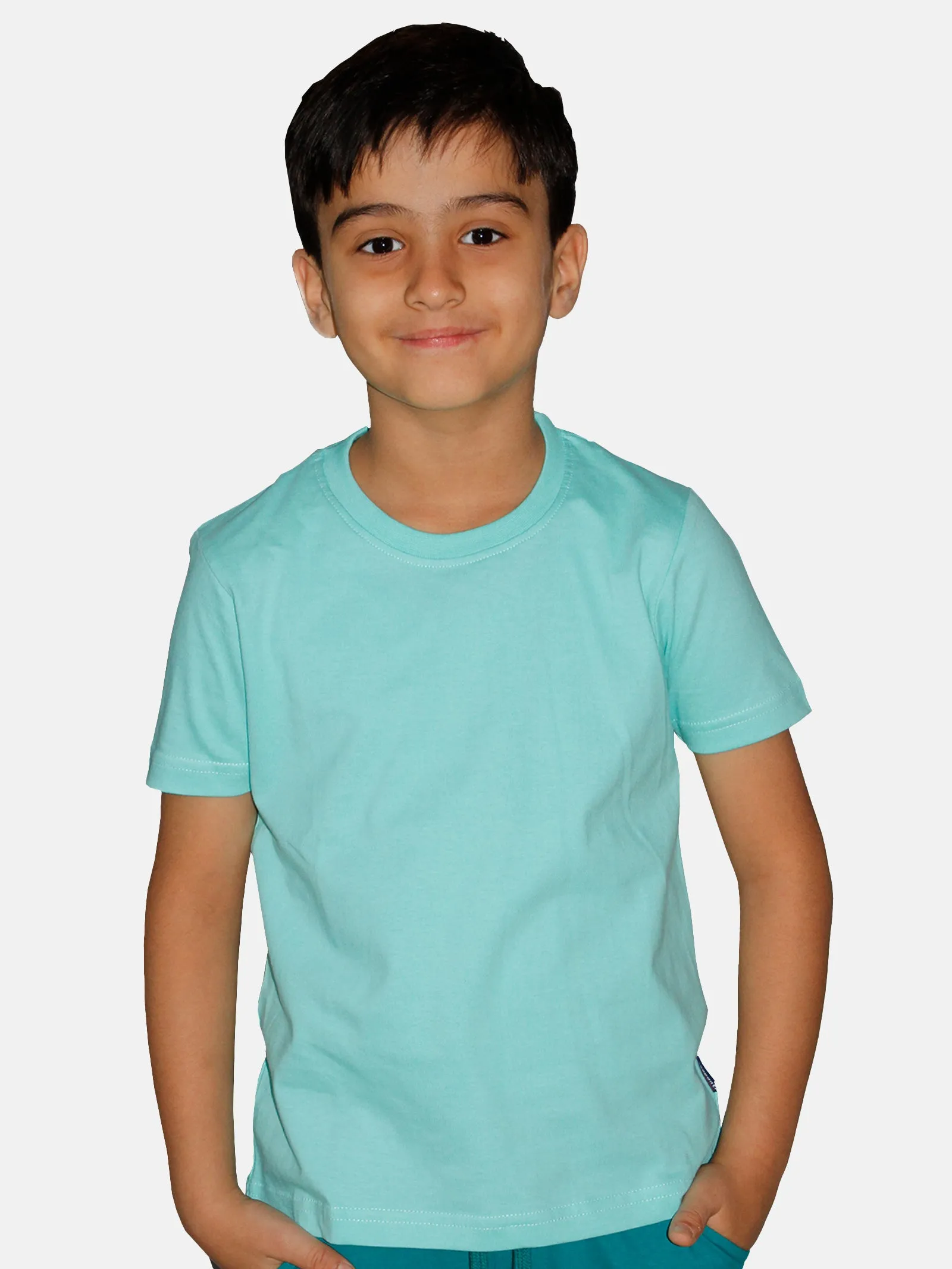 Boys Cotton Half Sleeve Round Neck Tee