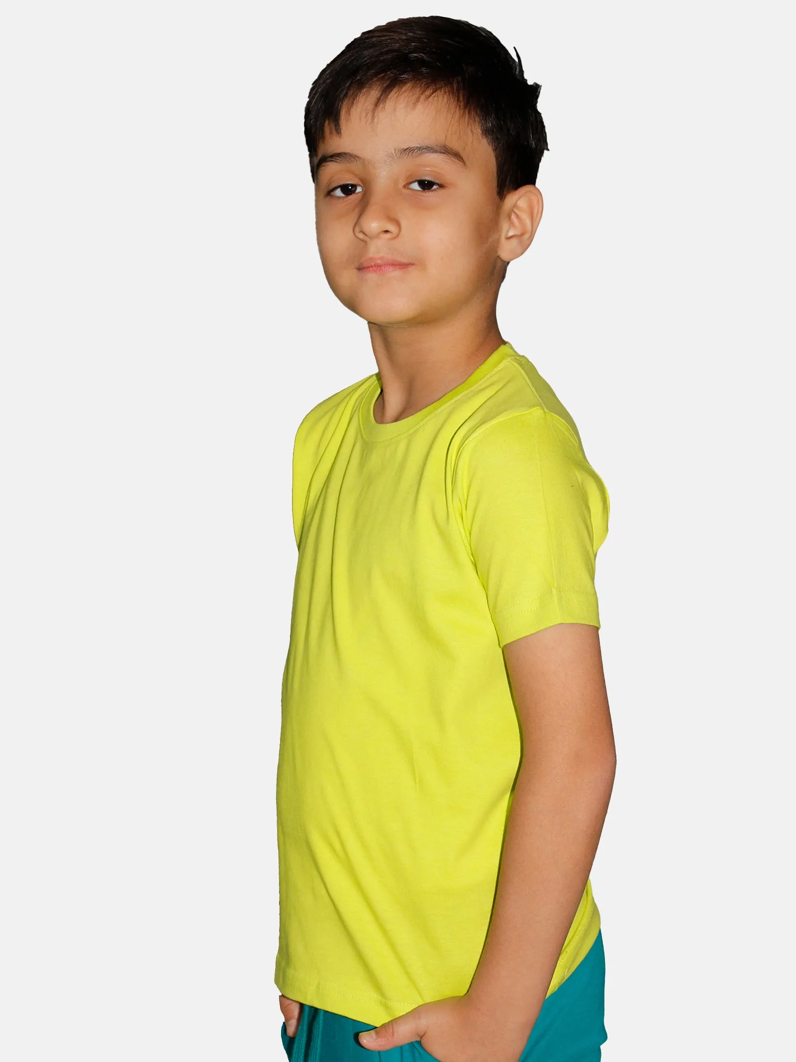 Boys Cotton Half Sleeve Round Neck Tee