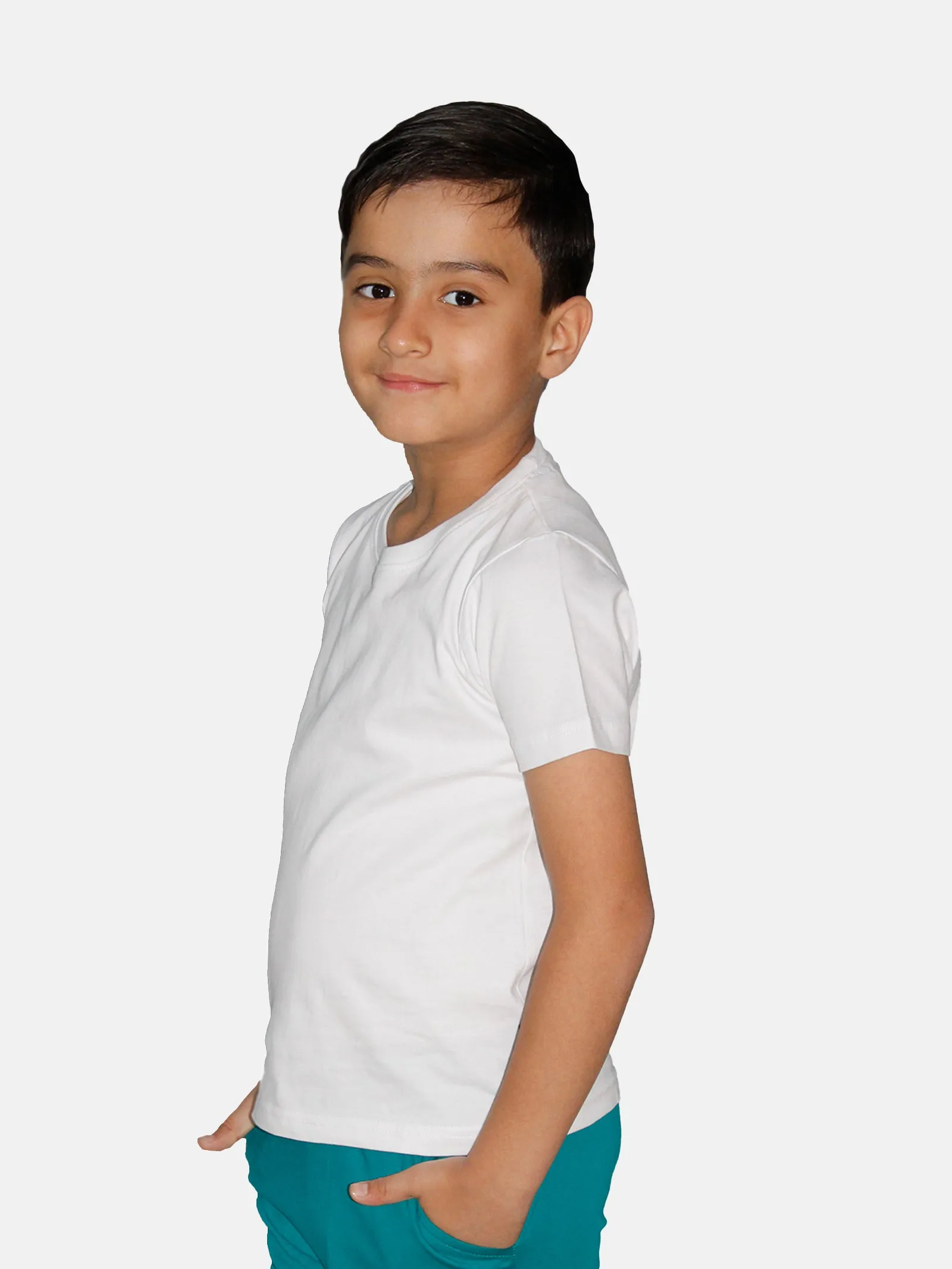 Boys Cotton Half Sleeve Round Neck Tee