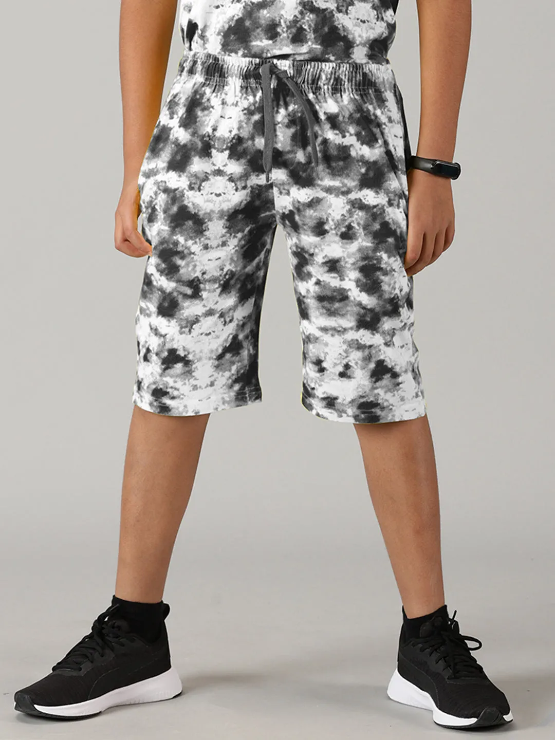 Boys Tie & Dye Printed Shorts