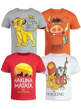 Disney Lion King 4 Pack T-Shirts