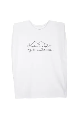 HOME IS WHERE MY MOUNTAINS ARE Sleeveless T-shirt