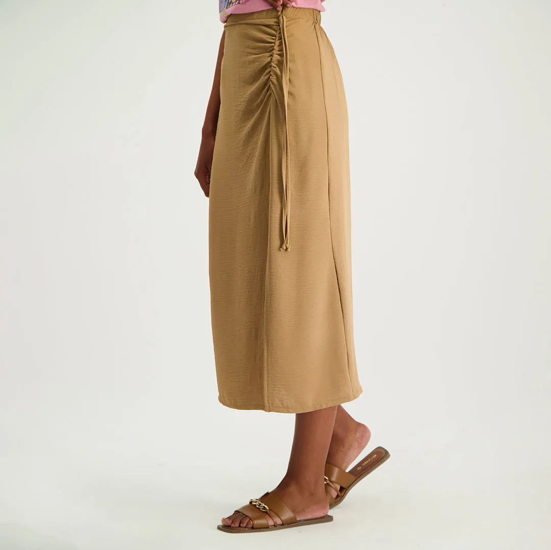 Honey Ruched Skirt