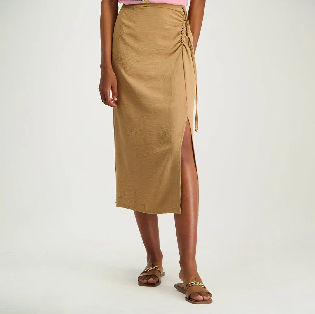 Honey Ruched Skirt