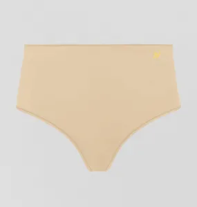 Invisible microfibre high waist brief [Sand]