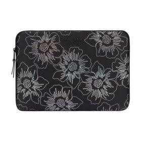 Kate Spade New York Puffer Universal Laptop Sleeve For MacBook Pro 13″-16″ 2015-2022 (Hollyhock Iridescent Black)