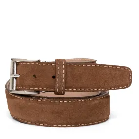 LEN Belt Italian Suede Chestnut STK