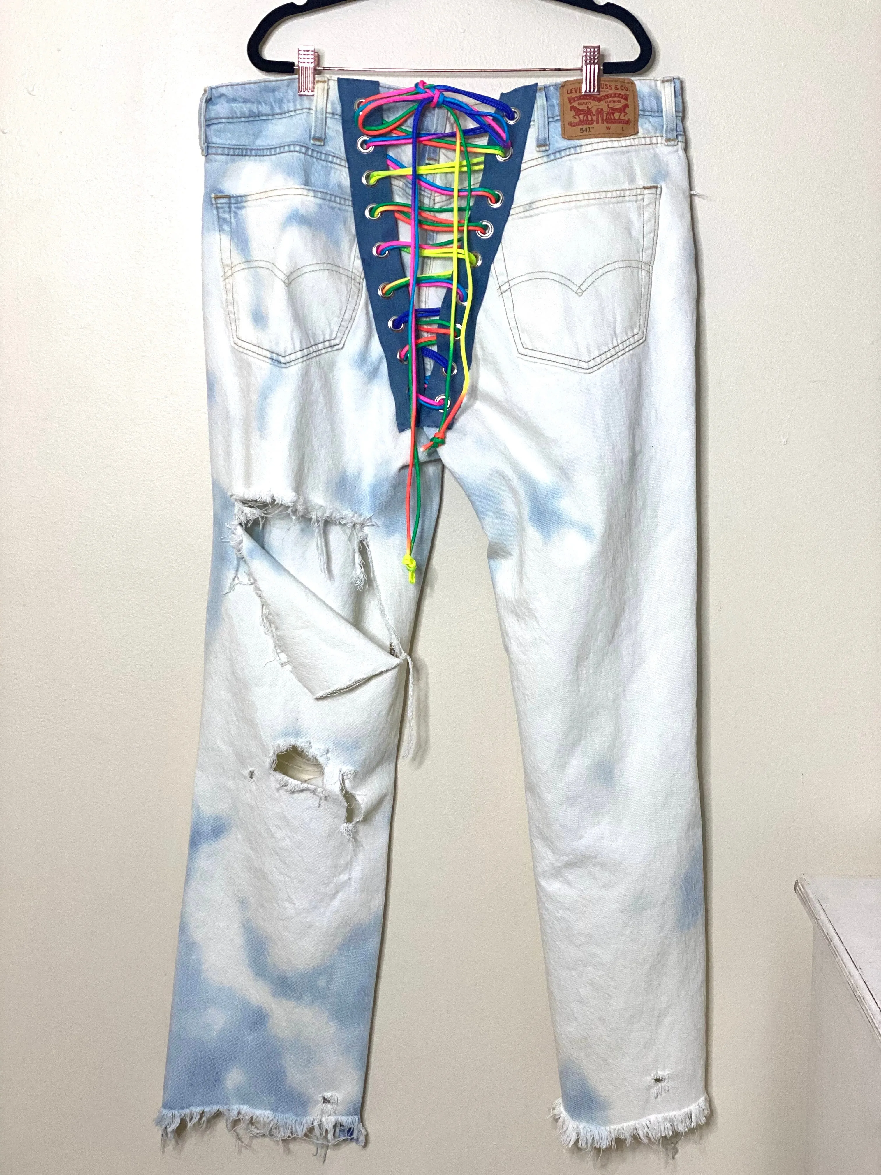 LEVIS Back Rainbow Lace Up Jeans