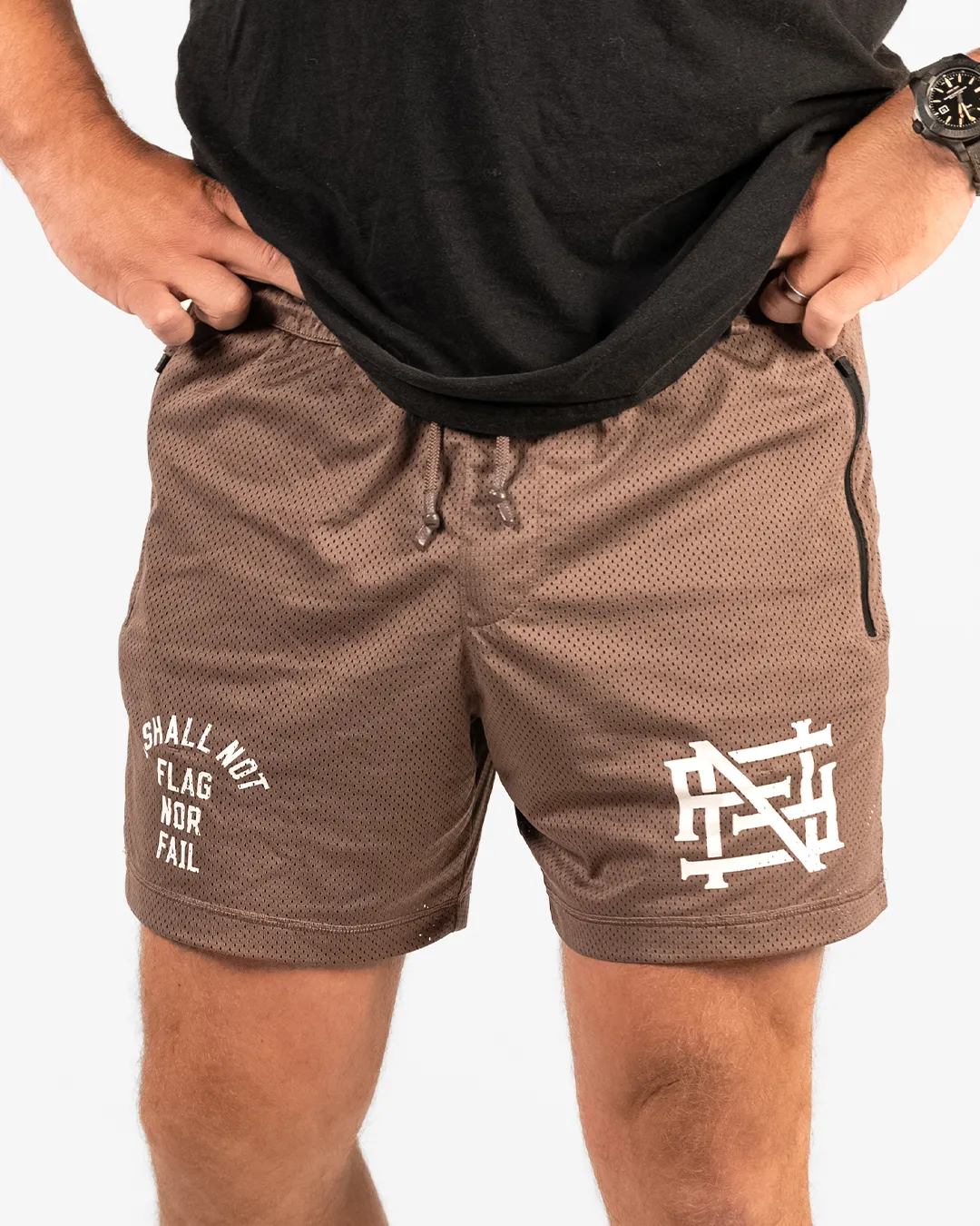 MENS MOMENTUM MESH SHORTS - EARTH