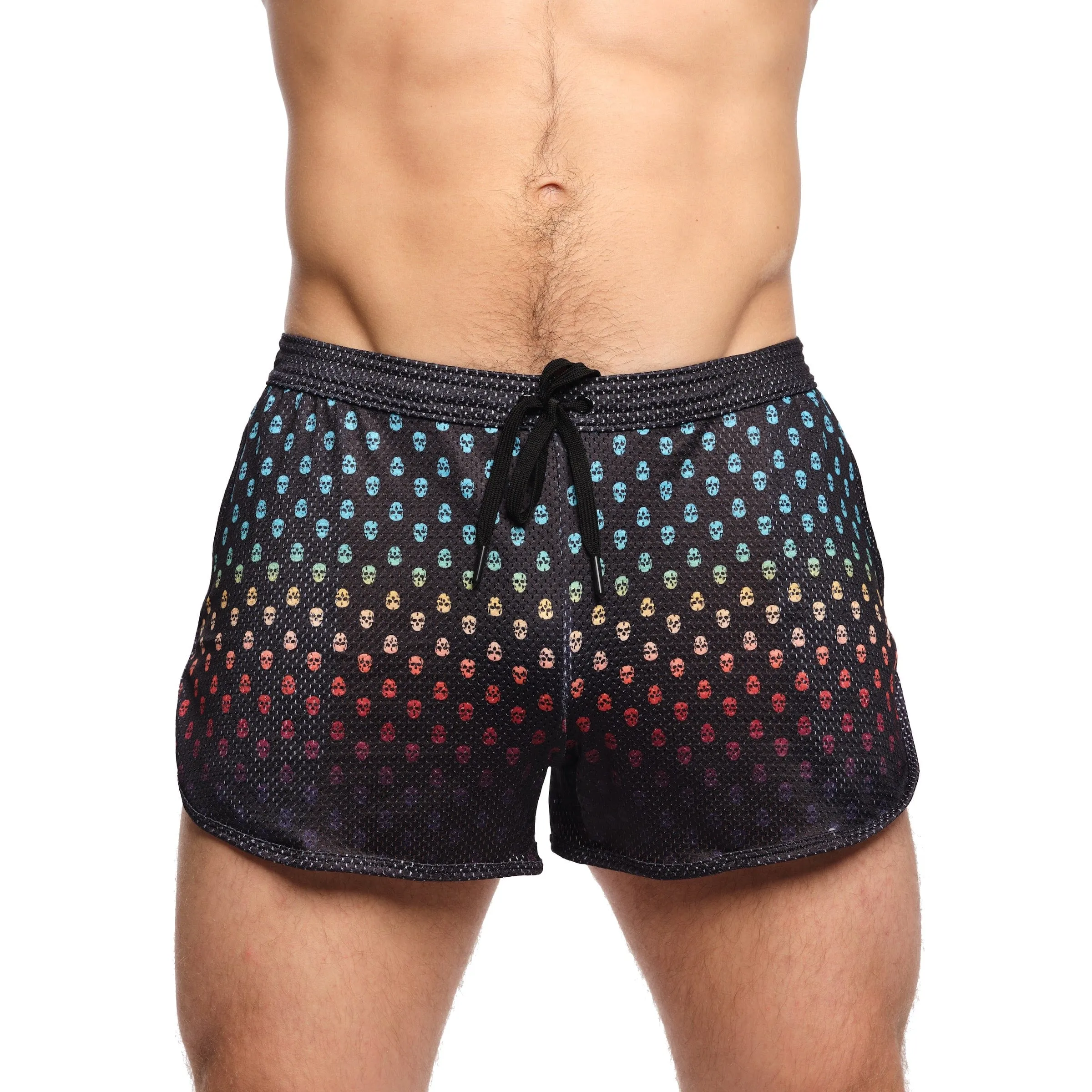 Ombre Skull Mesh Short