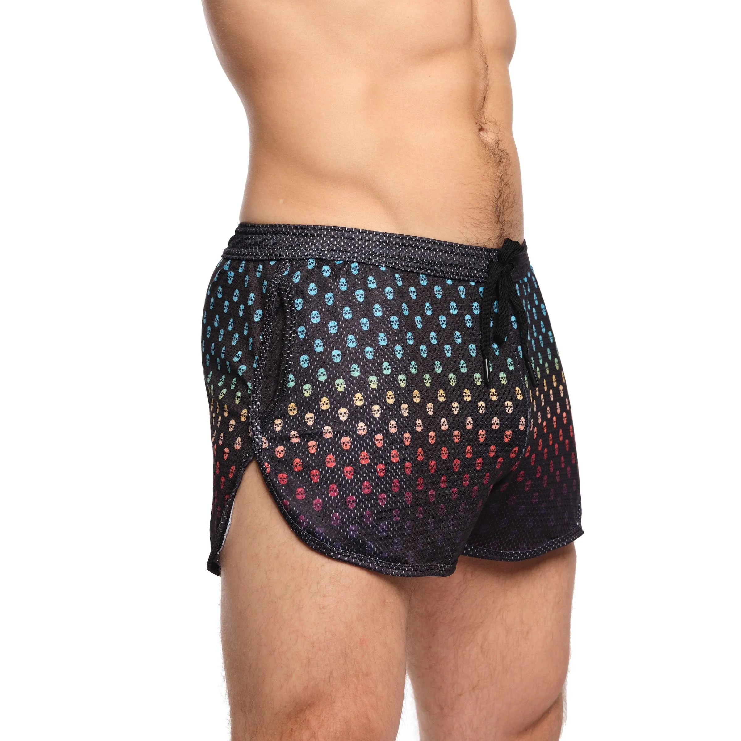 Ombre Skull Mesh Short