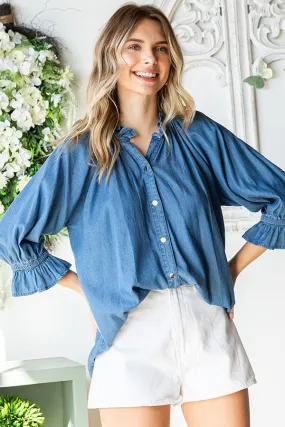 Relaxed Denim Top