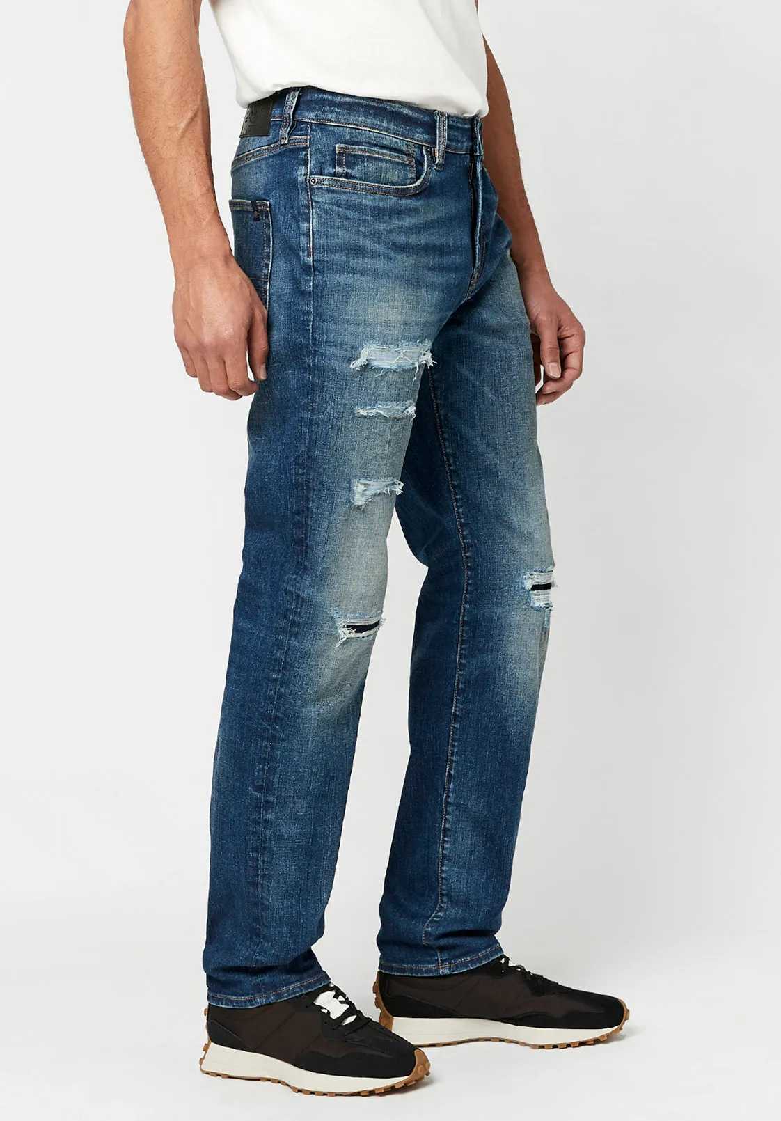 Repaired Relaxed Tapered Ben Men's Jeans - BM22765