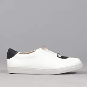 Sneaker with Removable Footbed in White -12187