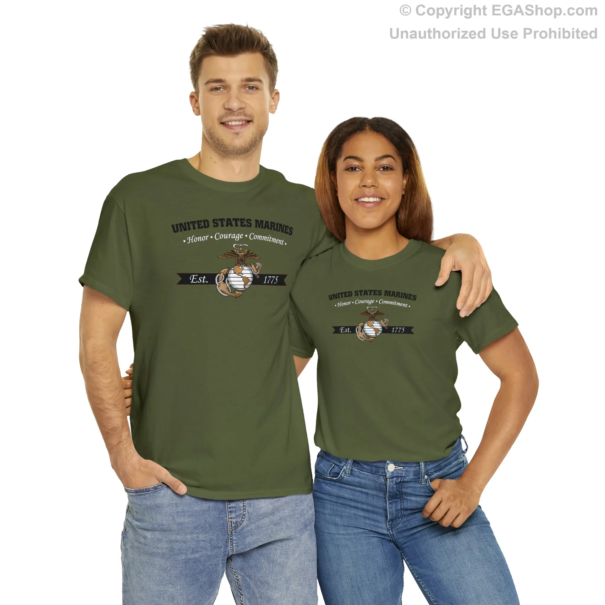 T-Shirt: Honor, Courage, Commitment (Color Choices)