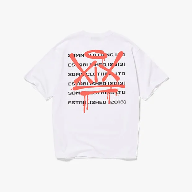 XIX Spray T-Shirt [White/Red]